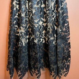 Dress the Population Sleeveless Sequin Lace Fit & Flare Midi Dress